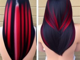Jak zrobić czerwone pasemka na czarnych włosach